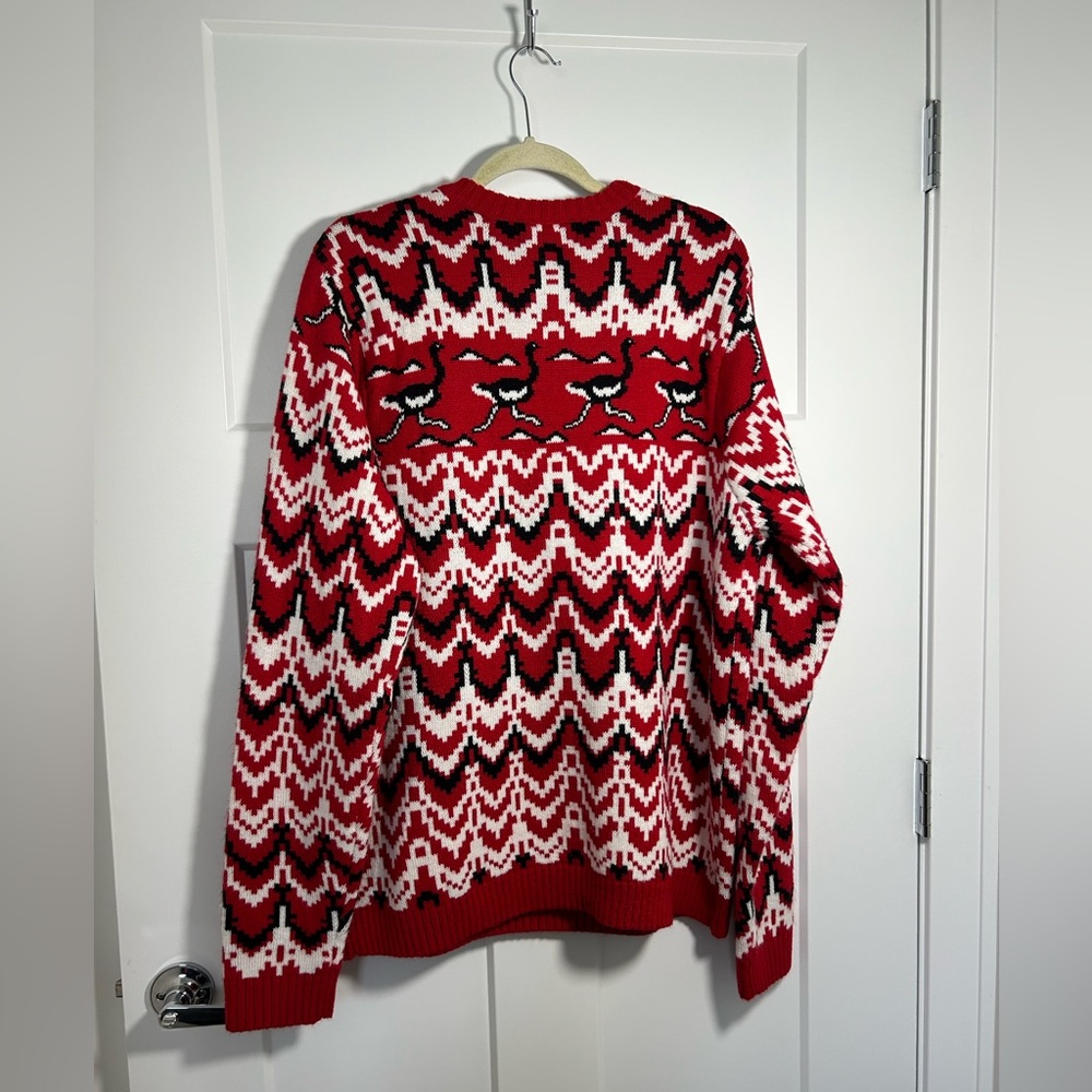 Plus size Christmas sweater, Ostrich Santa - Picture 5 of 9